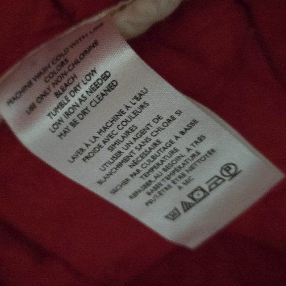 Free People Red and White Bomber Jacket - Picture 9 of 10